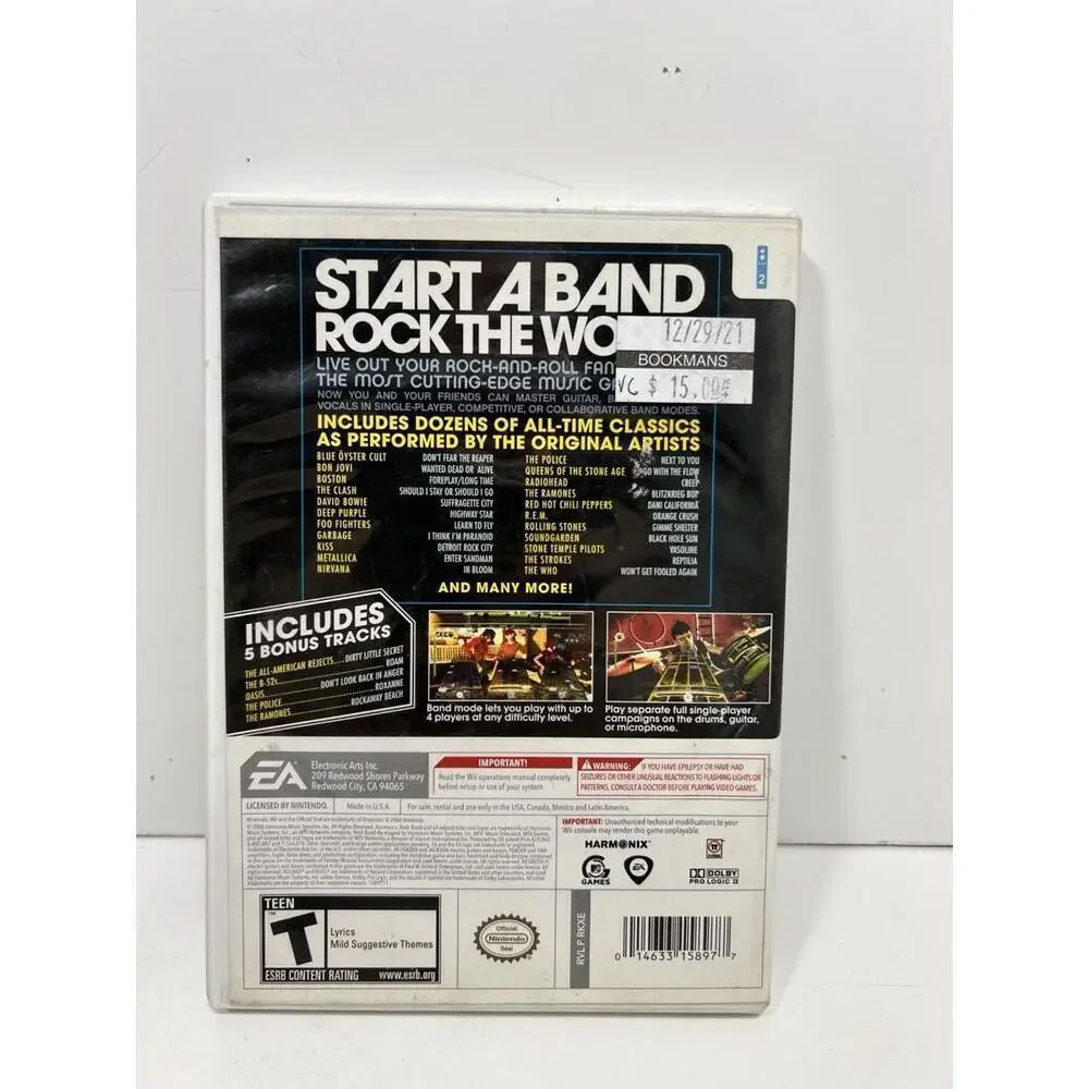Rock Band - Original Nintendo Wii Video Game Complete CD